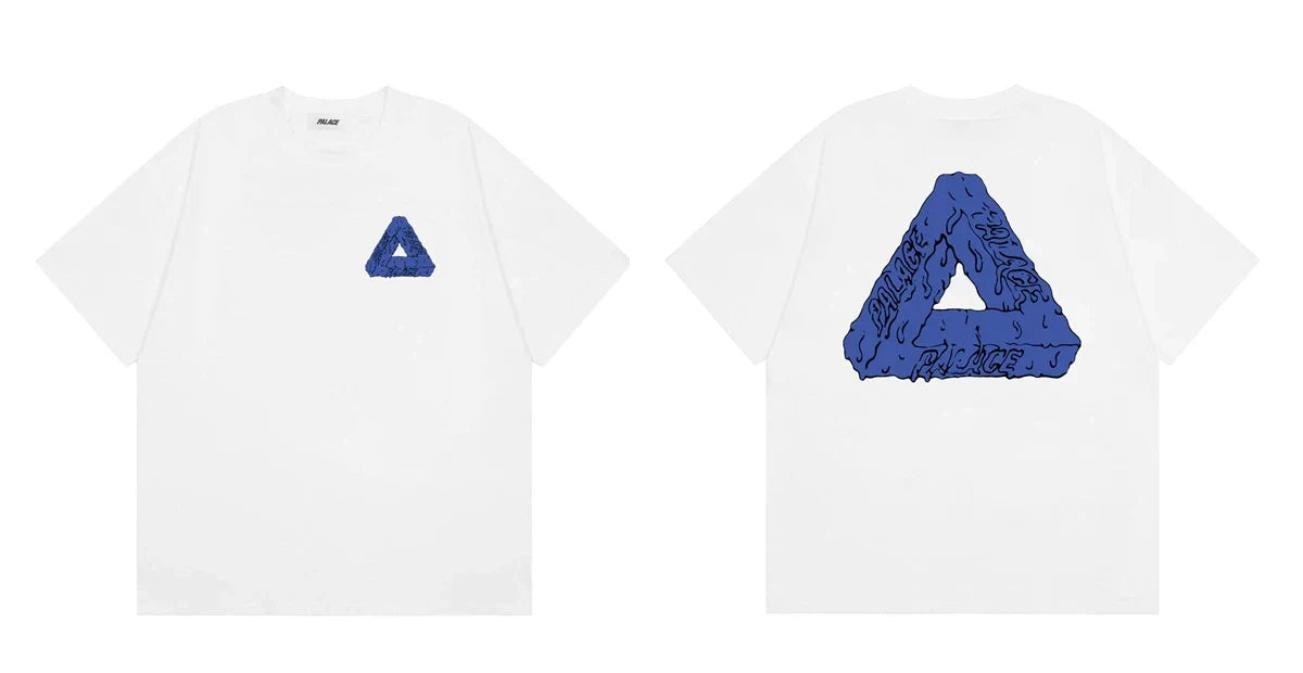 Palace White Blue Melt Bone Tri-Ferg Graphic Tee