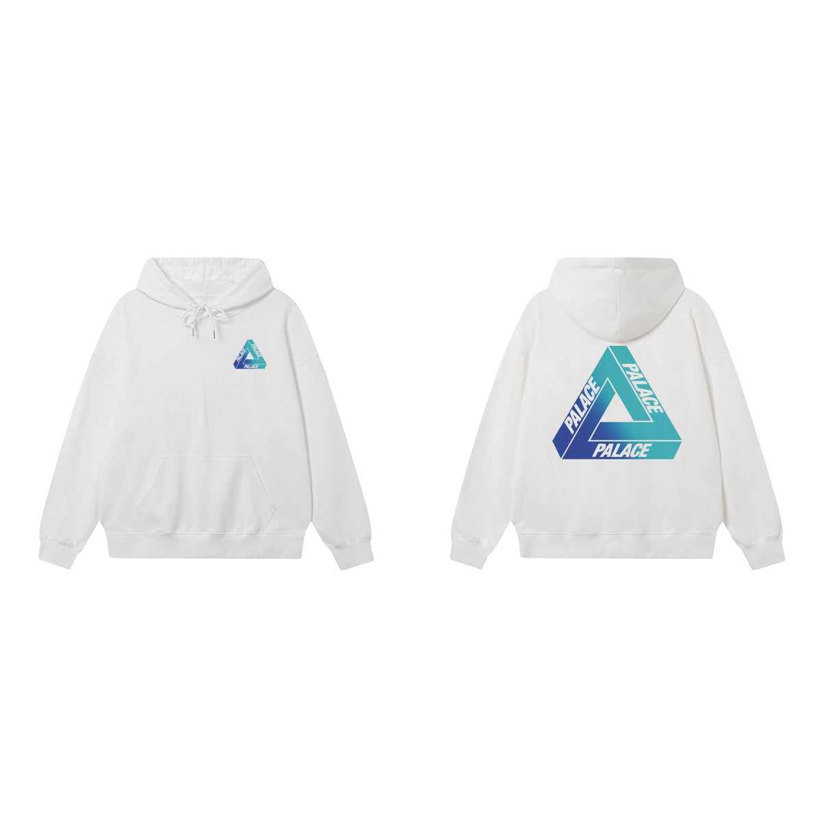 Palace White Teal Gradient Tri-Ferg Hoodie