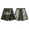 That's A Awful Lot Of Cough Syrup Portrait Side Logo Sweatshorts - Dark Green