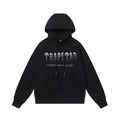 Trapstar Style Autumn/Winter Blue & Black Gradient Logo Hoodie - Black